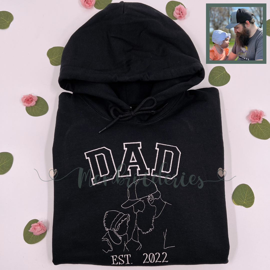 Custom Keepsake "EST." Photo Membroidered Hoodie