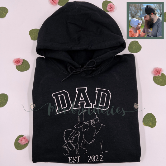 Custom Keepsake "EST." Photo Membroidered Hoodie
