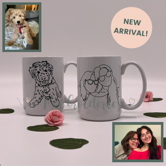 Custom Photo Outline Mug | 15 oz.