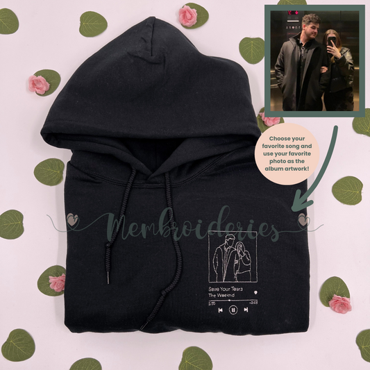 Spotify Style Membroidered Hoodie