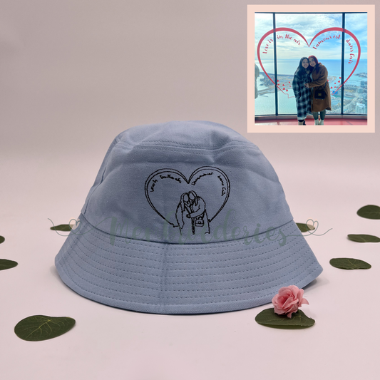 Custom Photo Membroidered Bucket Hat