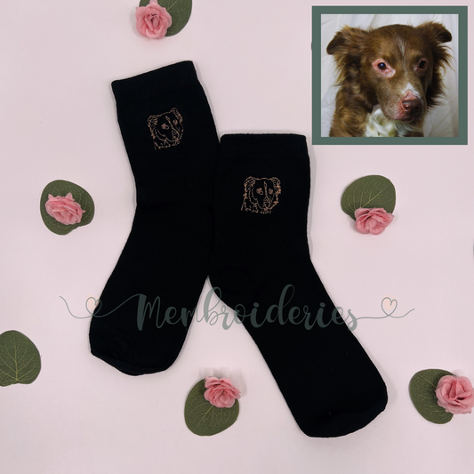 Custom Photo Membroidered Crew Socks
