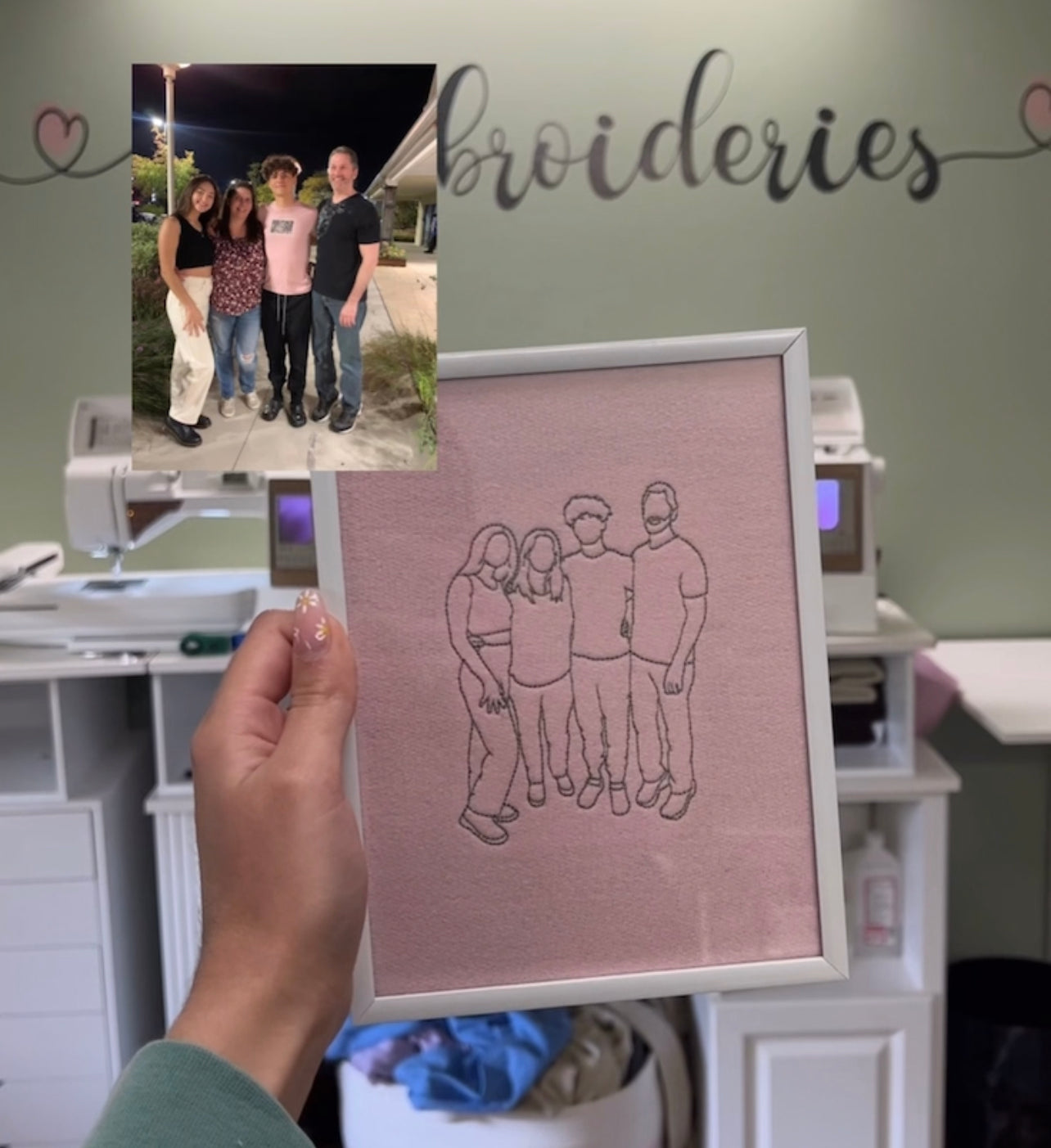 Custom Membroidered Photo Frames