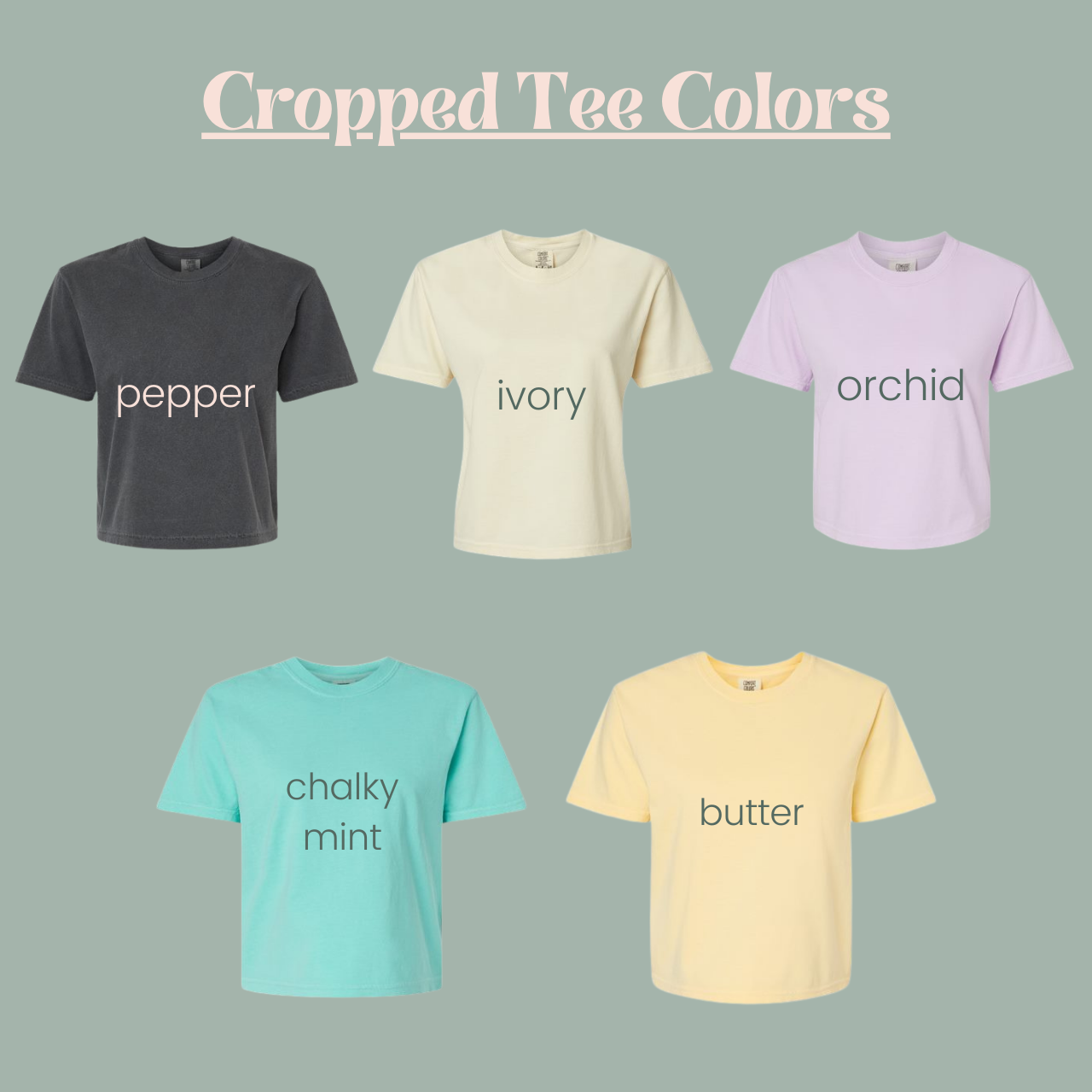 Custom Membroidered Women's Cropped Boxy Tee