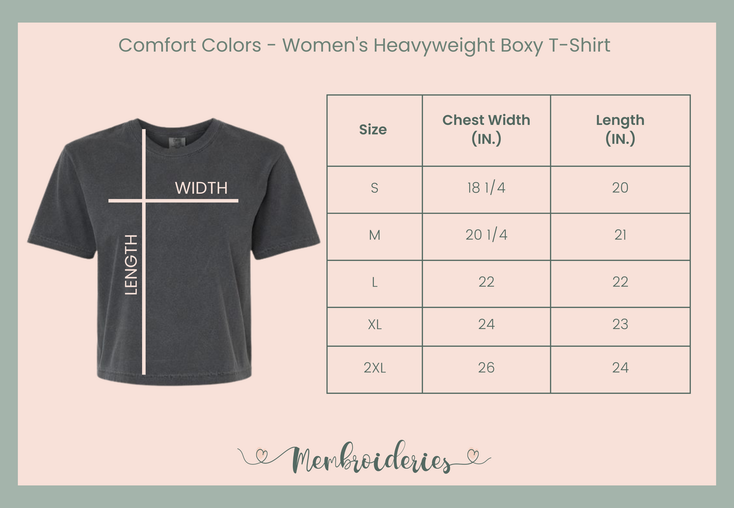 Custom Membroidered Women's Cropped Boxy Tee