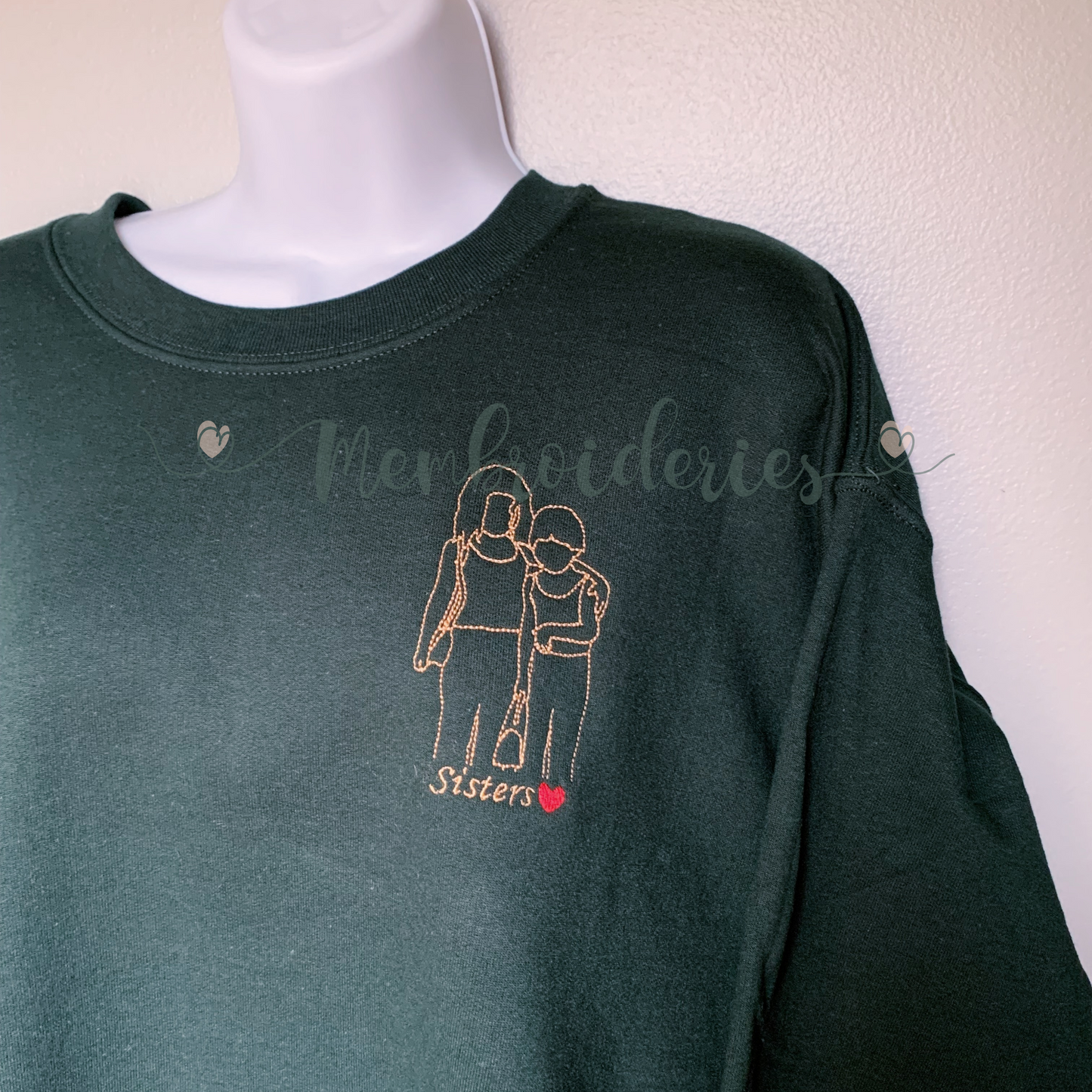 Add Text Under Embroidered Photo