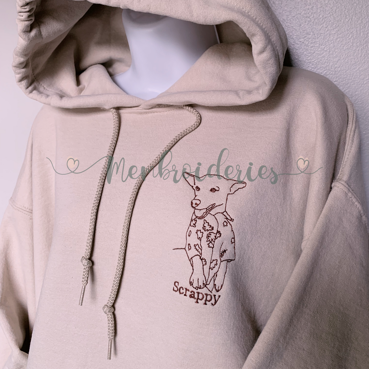 Add Text Under Embroidered Photo