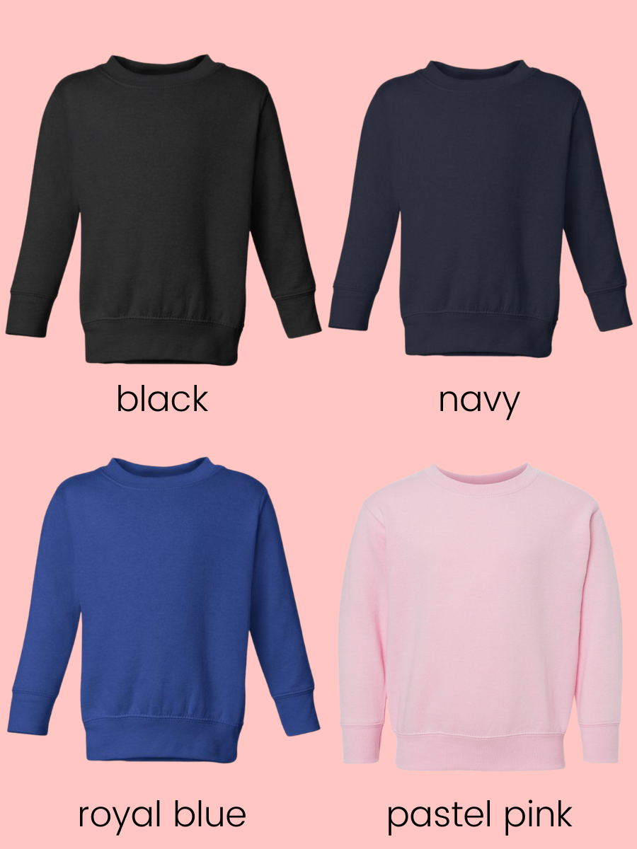 TODDLER Custom Photo Embroidered Crewneck