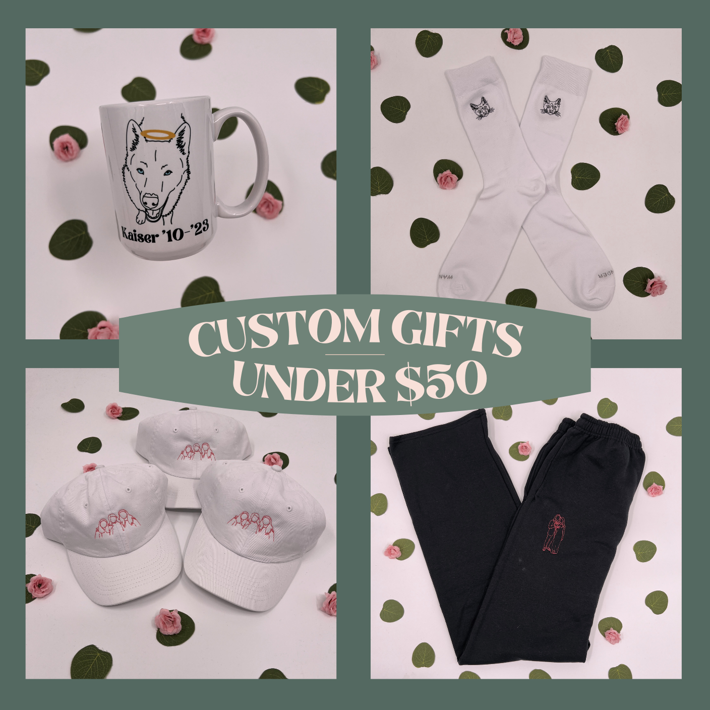 Custom Embroidery Gifts Under $50