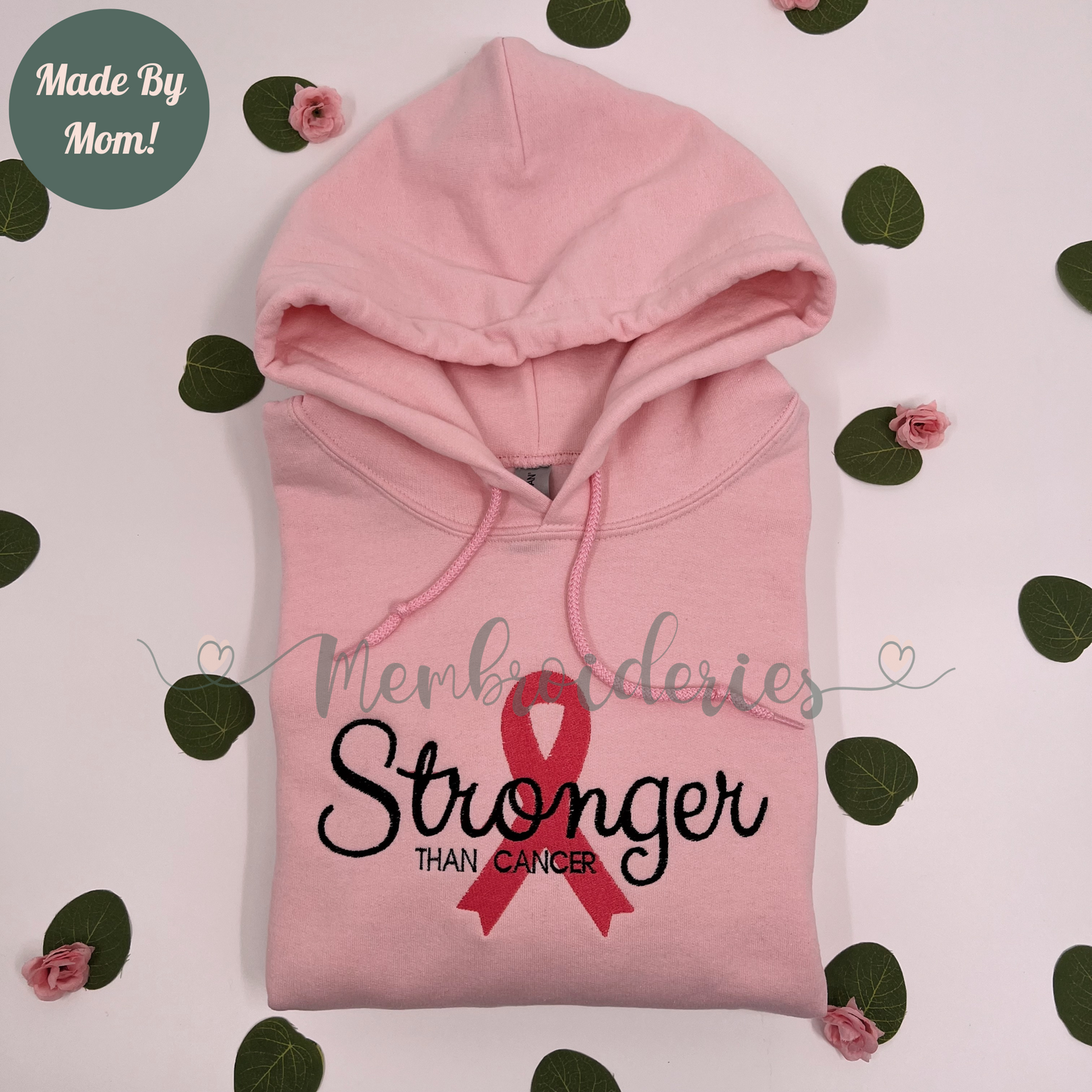 Stronger Than Cancer Embroidered Hoodie or Sweatshirt