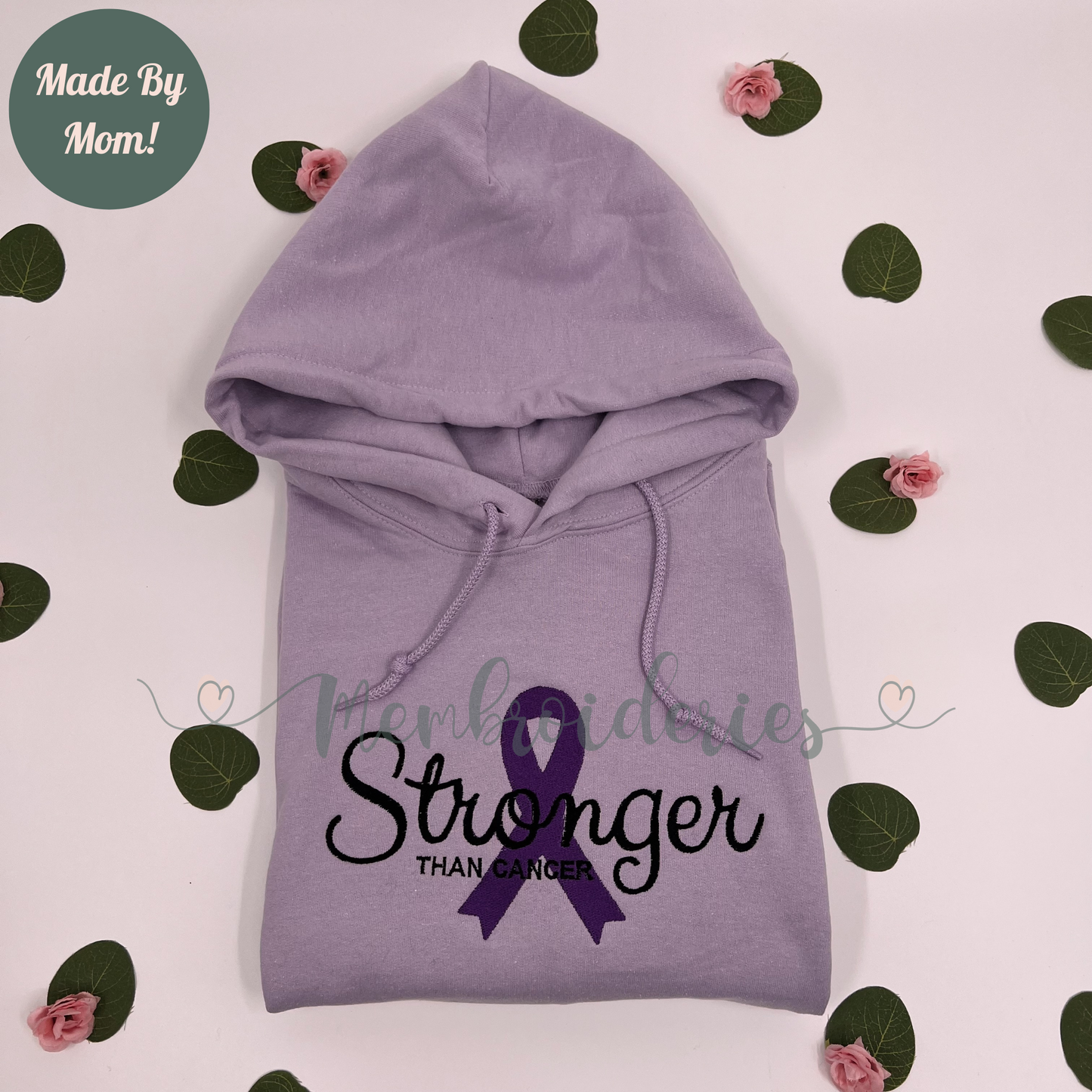 Stronger Than Cancer Embroidered Hoodie or Sweatshirt