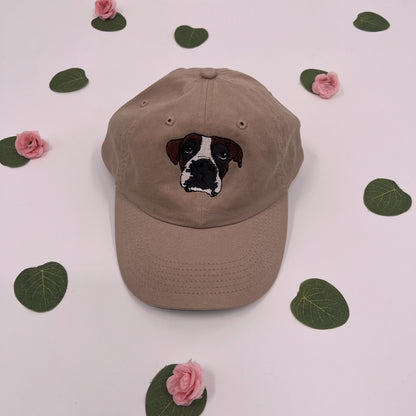 Custom Pet Portrait Membroidered Dad Hat